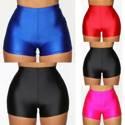 Womens Stretch Biker Bike Shorts Workout Spandex Leggings Short Mini Yoga Shorts High Waist Gym Short Trousers