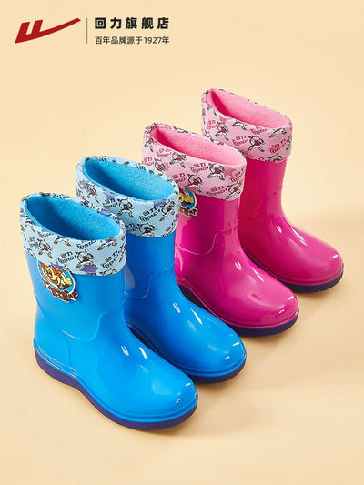 Warrior Children's Rain Boots 2024 Boys Baby Rain Boots Students Rain Shoes Female Children Rubber Shoes Girl Children Rain Gear