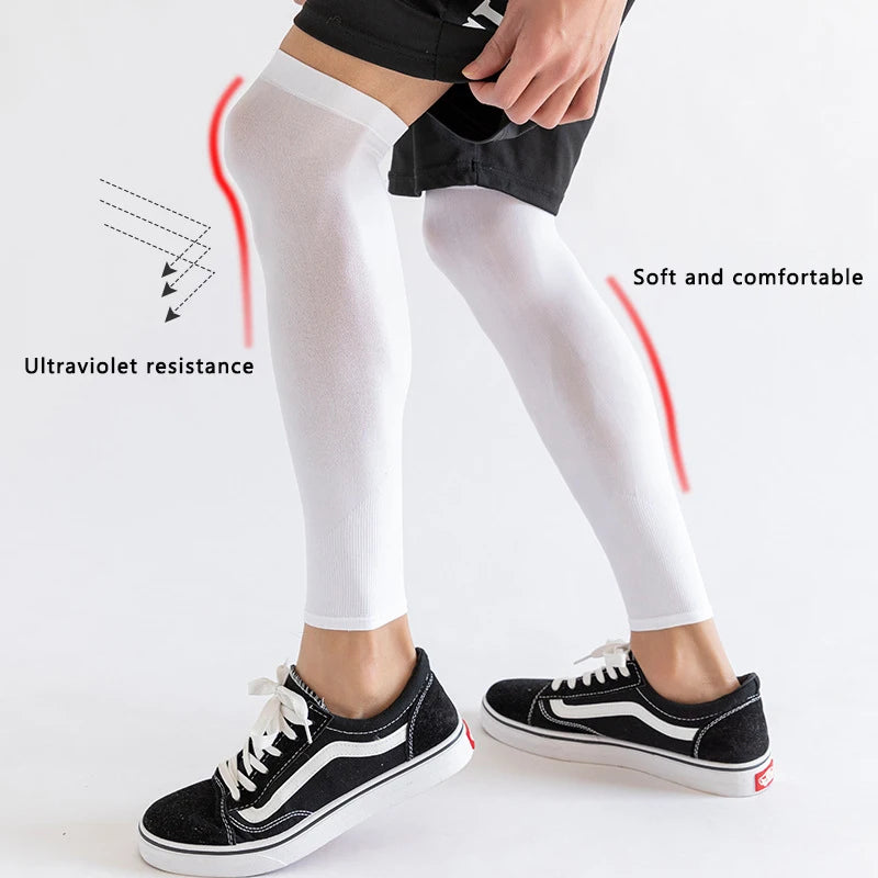 Outdoor Sunscreen Leggings Cycling Sports Summer Leg Sleeves Men And Women Ice Sleeve Ice Silk