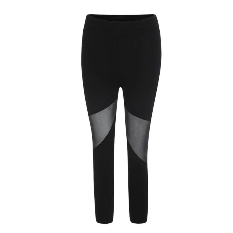 Perspective Mesh Patchwork Fitness Leggings Women&