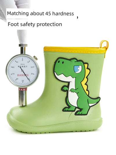 Balabala Children's Rain Boots Boy Rain Boots Non Slip Male Baby Young Children Rain Shoes Girl Waterproof Rubber Shoes