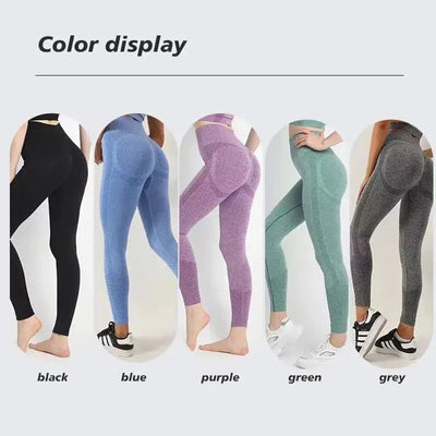 Yoga Pants Women Compression Seamless Tummy Control High Waisted Workout Leggings Women's Running Athletic Slimming Gym Clothes