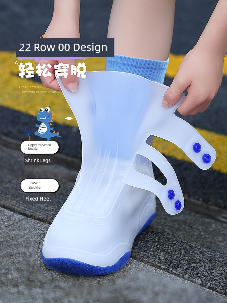 Kids Silicone Thickened Abrasion Resistant Rainy Day Waterproof Shoe Cover