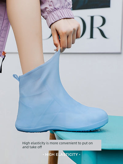 Women's Thickening and Wear-Resistant Children's Rain Boots Waterproof Shoe Cover