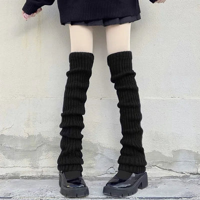 40-70cm Knitted Lolita Leg Warmers Women's Long Socks Autumn Winter Wool Foot Cover Arm Warmer Y2K Crochet Heap Socks Boot Cuffs