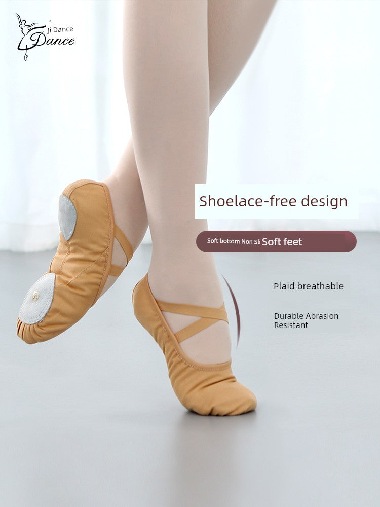 Soft Bottom Ballet Kids Special Flesh Color Dancing Shoes