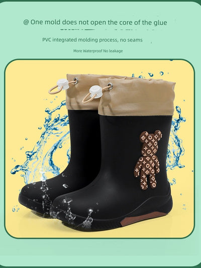 Japanese Style Kids Rubber Boots Student Cute Girl Rain Boots