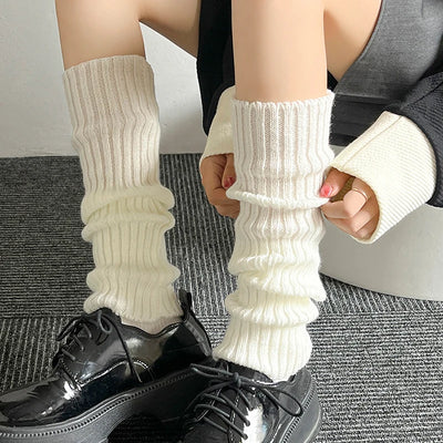 40-70cm Knitted Lolita Leg Warmers Women's Long Socks Autumn Winter Wool Foot Cover Arm Warmer Y2K Crochet Heap Socks Boot Cuffs