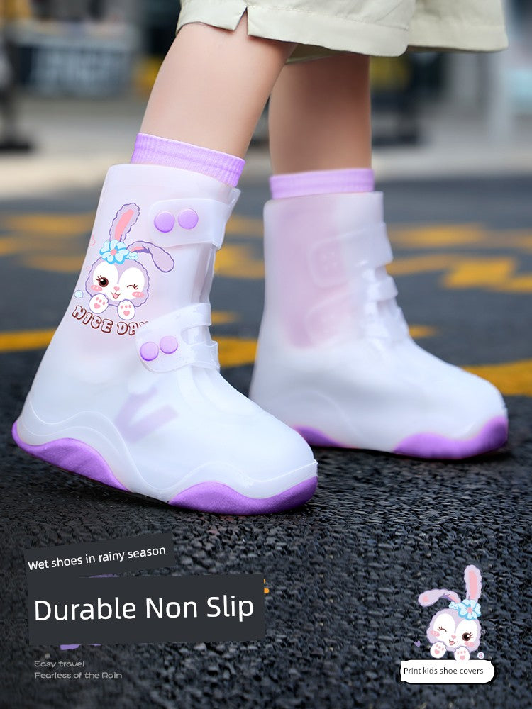 Kids Rainy Day Primary School Student Outwear Waterproof Shoe Cover