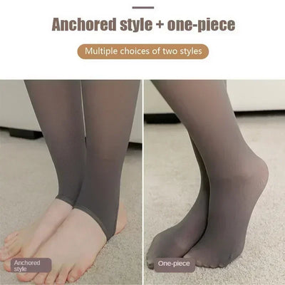 Thick Thermal Tights Stockings Women Warm Winter Sexy Translucent Pantyhose Leggings Female High Waist Elastic Slim Pantyhose